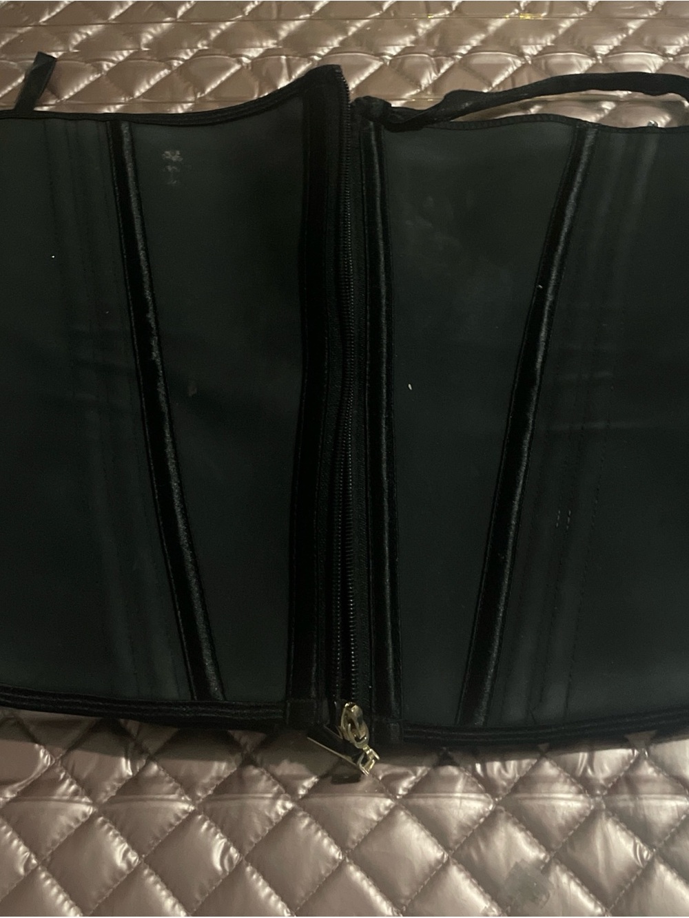Black Waist Trainer with Front Zipper